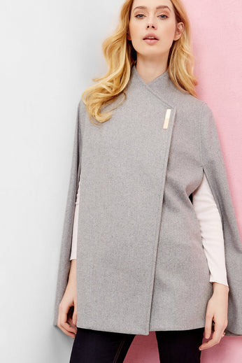 Aillaa Wool Wrap Over Cape