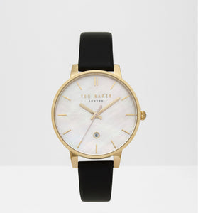 Lurisia Pearl Face Leather Strap Watch