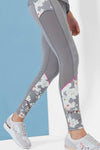 Myuni Oriental Blossom Mesh Panel Leggings